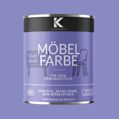 Produktbild von Kenzopaints 750ml Möbelfarbe Möbellack - Fliederhimmel von Reykjavík