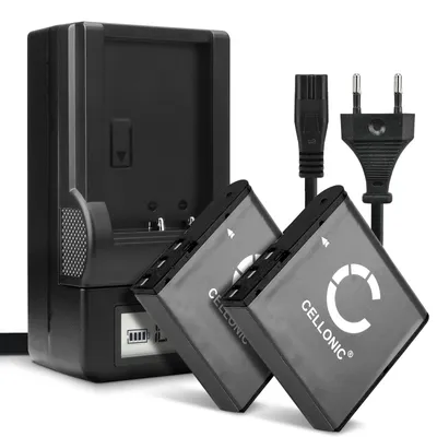 Image de CELLONIC 2x Batterie pour Appareil photo Compatible avec Kodak PixPro AZ528, PIXPRO AZ421, PIXPRO AZ422, LB-060 - (950mAh, 3.7V) + Chargeur