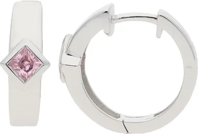 Produktbild von Creolen Silber 925 Zirkonia rosa JL10-06-3272 JuwelmaLux