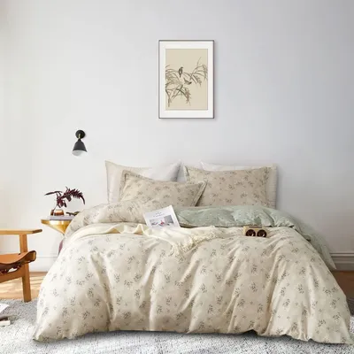 Produktbild von Omgoods - Boho-Bettwäsche-Set in King-Size mit Blumenmuster