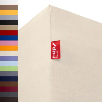 Produktbild von r-up Passt Spannbettlaken 90x200-100x200 bis 35cm Höhe natur 100% Baumwolle 130g/m²