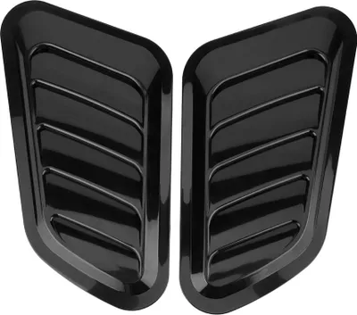 Produktbild von 2 Stücke Auto Dekorative Lufteinlass Turbo Haube Entlüftungsabdeckung Dekoration ZubehörSchwarz