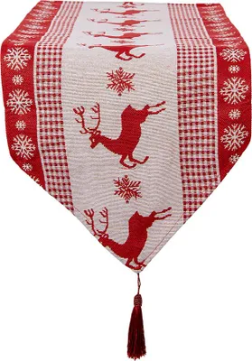 Immagine prodotto di Runner natalizio Clayre & Eef 33x180 cm in poliestere rosso