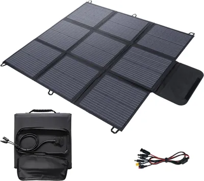 Productafbeelding van Opvouwbaar zonnepaneel 200 W, IP67, hoge efficiëntie 22%, draagbare zonne-oplader, zonnestroom, camping, outdoor