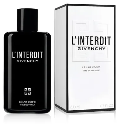 Produktbild von Givenchy L'Interdit, Milch, Frauen, Feuchtigkeitsspendend, Weichmachend, 200 ml, Flasche, AQUA (WATER) - DIMETHICONE - ALCOHOL - GLYCERIN - CETEARYL ISONONANOATE - ETHYLHEXYL...