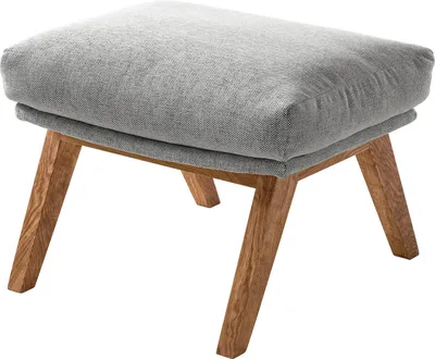 Produktbild von home24 Polsterhocker mit Holzfüßen