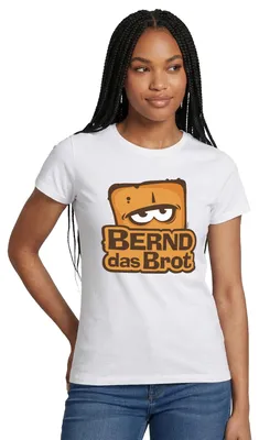 Produktbild von Spreadshirt Bernd Das Brot Logo Frauen T-Shirt, L, Weiß