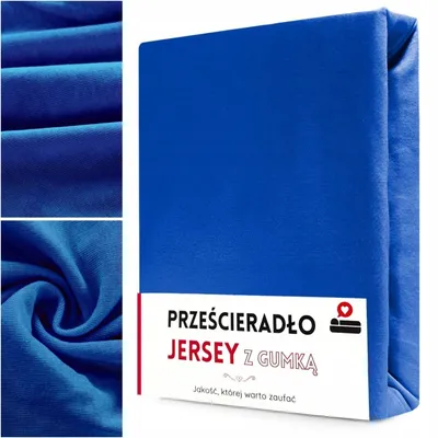 Produktbild von Lozkoholicy Jersey Spannbettlaken 180x200 cm Blau Baumwolle