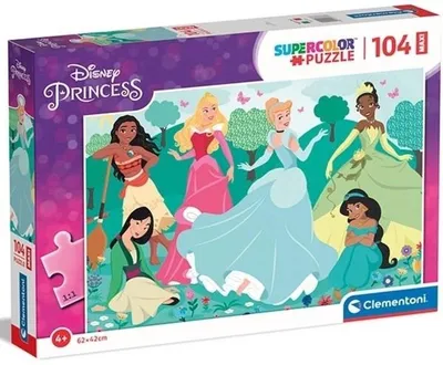 Zdjęcie produktu dla Clementoni Supercolor Disney Princess, 104 szt., Kreskówki, 4 lat(a)