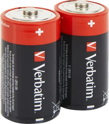 Obrázok produktu pre Verbatim 49922, Batéria na jedno použitie, Alkalický, 1,5 V, 2 kusov, Viacfarebný, 26,2 mm
