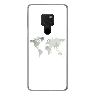 Produktbild von MuchoWow® Handyhülle Schutzhülle Hülle für Huawei P40 Lite Weltkarte - Grün - Grau Silikon Softcase Handy Hülle - Handy