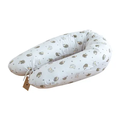 Produktbild von 100%  Baumwolle Stillkissen IGEL 170 cm M/L Kissen Seitenschläferkissen Schwangerschaftskissen  Relaxkissen Schlafen mit Abnehmbarem Bezug LOOLAY®