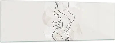 Produktbild von Bilder auf glas - Einteilig - Einzeilig Mann Frau - 160x50cm - Glasbilder - Wandbilder - Bilder - zum Aufhängen bereit - Wanddekoration aus Glas - Glas Bilder - Wandbild auf Glas - GAB160x50-4629