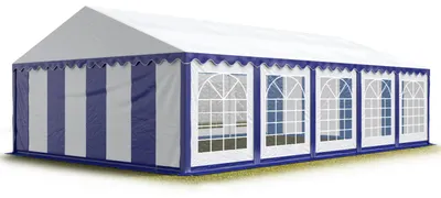 Image de TOOLPORT 5x10 m Tente de réception / Barnum bleu-blanc toile de haute qualité PVC 700 N