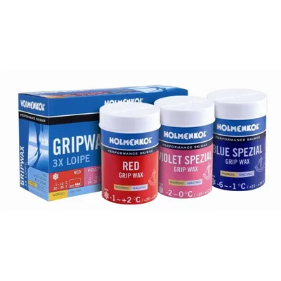 Produktbild von Holmenkol 3 x Loipe Grip 45g Griffwachs