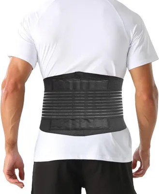 Produktbild von INF Herren Squat Deadlift Krafttraining Gürtel - Schwarz Polyesterfaser L