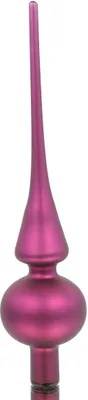 Produktbild von Kaemingk Weihnachtsbaumspitze Granatrot matt Ø 6 cm 26 cm hoch - Glas