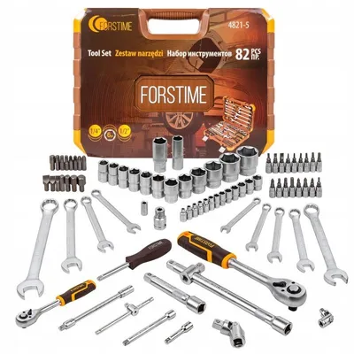 Zdjęcie produktu dla Zestaw narzędzi składający się z 82 elementów 1/4" i 1/2" (sześciokątne) (4–32 mm)