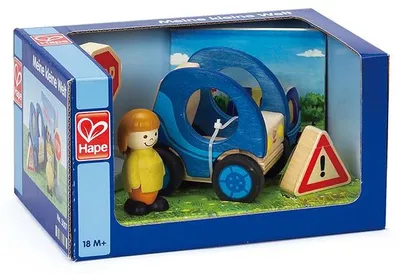 Produktbild von Hape Meine Kleine Welt Annes Blaues Auto, E5007