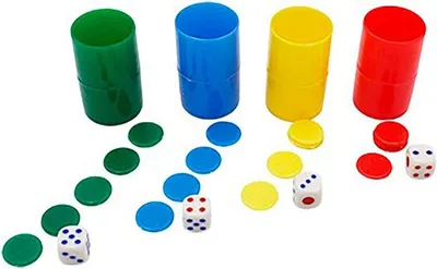 Produktbild von Softee Ludo-spielsteine Mit Würfeln Und Spielbrett Golden Golden One Size