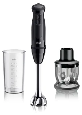 Zdjęcie produktu dla Braun MultiQuick 3 MQ30201M, Blender immersyjny, 0,6 l, 900 W, Czarny, Stal satynowa
