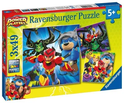 Productafbeelding van RAVENSBURGER Puzzel Power Players, 3 puzzels met elk 49 stukjes