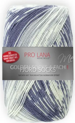 Produktbild von Pro Lana Fjord Socks 100g 191 blau-jeans-weiß Color