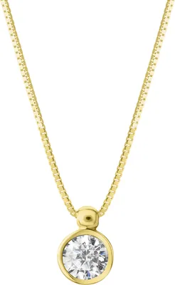 Produktbild von V Collier 375/- Gelbgold Zirkonia