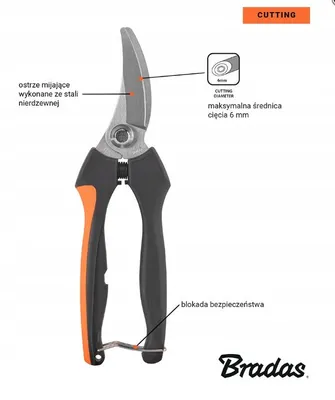 Produktbild von Bradas V-SERIES PRECISION KT-V1046 Gartenschere verlängertes Blatt