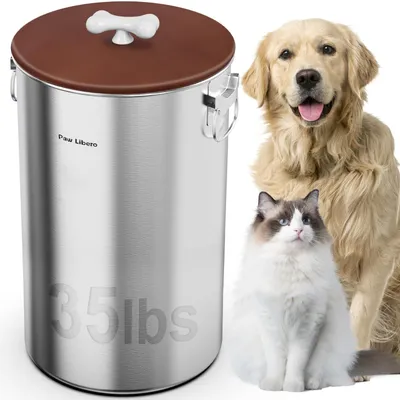 Hundefutterbehälter Edelstahl 35 lbs luftdicht