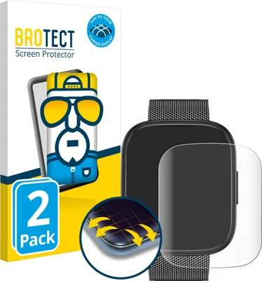 Produktbild von 2x BROTECT Fullscreen Schutzfolie für Levowatch Doitx 3 Displayschutz Folie Fullcover Klar Transparent