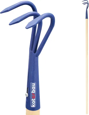 Produktbild von KOTARBAU® Handgrubber mit 3 Zinken Metall Blumenkralle Grubber Gartenkralle
