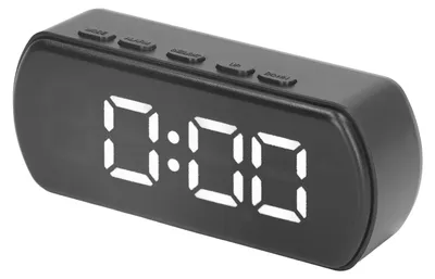Image de Réveil numérique LED - Avec affichage de la température et fonction snooze - Pour bureau, cuisine et chambre à coucher - Blanc