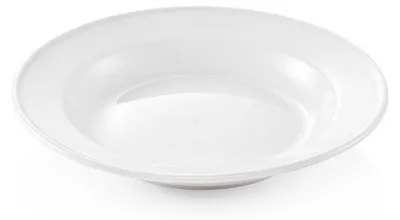Produktbild von 12 tiefe Teller Ø 23 cm mit Randverstärkung weiß, Porzellan