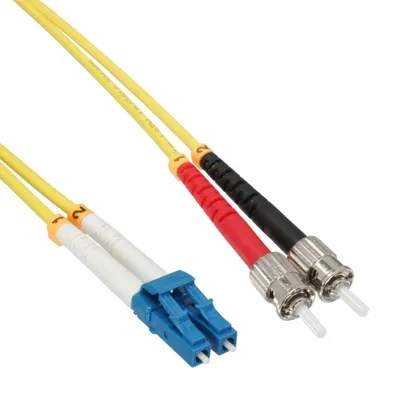 Produktbild von InLine LWL Duplex Kabel, LC/ST, 9/125µm, OS2, 10m, 10 m, OM2, LC, ST