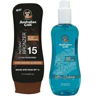 Obrázek produktu pro Australský zlatý balzám s bronzerem SPF15 + Aloe Freeze Gel