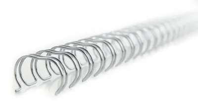 Produktbild von GBC WireBind Drahtbinderücken 3:1, Nr. 3, A4, weiß (250), Weiß, 35 Blätter, Metall, A4, 5 mm, 250 Stück(e)