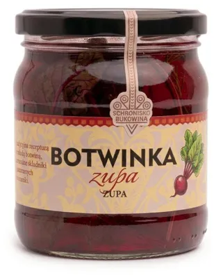 Zdjęcie produktu dla Zupa botwinka 400ml - Schronisko Bukowina