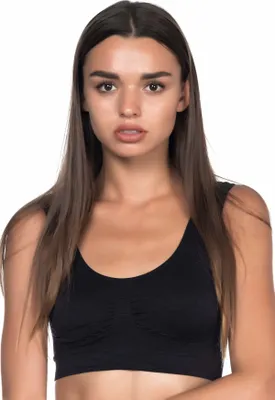Produktbild von Damen Sport BH Mikrofaser Breite Träger Sport Bustier Tank-Top Ohne Bügel 4021