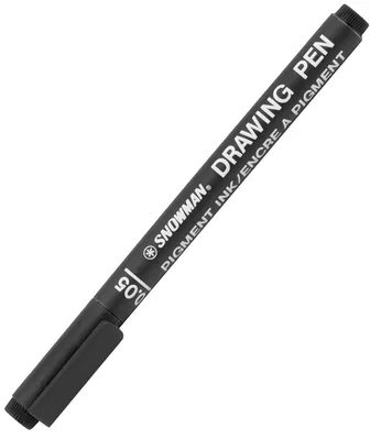 Image de Snowman Stylo pointe fine noir 0.05mm ultra précis