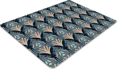 Produktbild von Stuhlunterlage Bürostuhlunterlage 120 cm x 90 cm Bodenmatte Bürostuhlunterlage - Weinleseblumen
