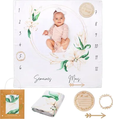 Produktbild von Baby-Meilensteindekel - Geburt - Meilenstein - Dekel - Babygeschenk - Erinnerung - Einzigartiges Babygeschenk