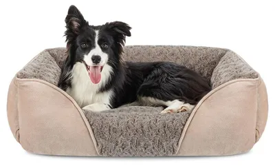 Produktbild von Hundebett Waschbar Braun 76x61x23cm für Mittelgroße Hunde