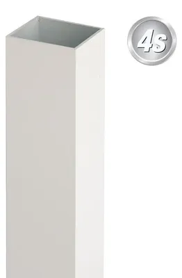 Produktbild von Alu Pfosten 100 x 100 x 4 mm - Farbe: grau, Länge: 125 cm