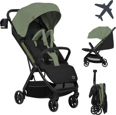 Productafbeelding van Reisbuggy - Lichtgewicht kinderwagen - Compact reizen - Automatisch opvouwbaar - 75 kg - Groen