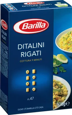 Produktbild von Barilla Pasta Nudeln Ditalini Rigati n. 47, 24er Pack (24 x 500 g)