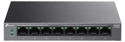 Produktbild von TP-Link LiteWave LS108GP, Unmanaged, Gigabit Ethernet (10/100/1000), Power over Ethernet (PoE)