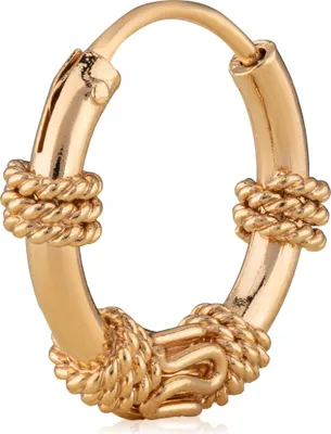 Produktbild von Einzel Creole Ø13mm Vergoldet 18 Karat Ohrringe Keltische Knoten Ghotic