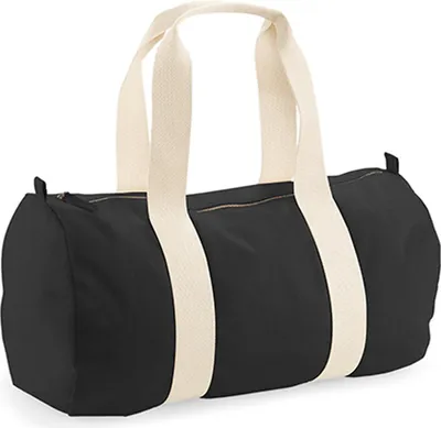 Image de Westford Mill W814 | EarthAware Organic Barrel Bag / 50 x 25 x 25 cm - Couleur : Noir - Taille : 50 x 25 x 25 cm