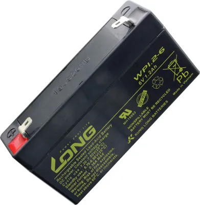 Produktbild von Kung Long WP1.2-6 Blei Akku 6 Volt 1.2Ah mit Faston 4,8mm Steckkontakt